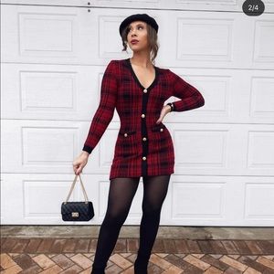 Beautiful plaid Sweater dress Size S.